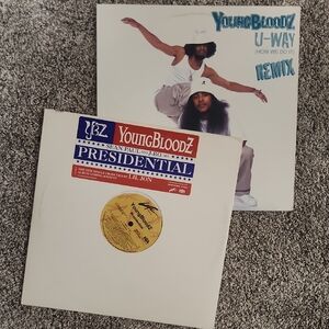 🎶3 For $15🎶 2 YoungBloodZ Vinyl Single Records, Very Clean Condition